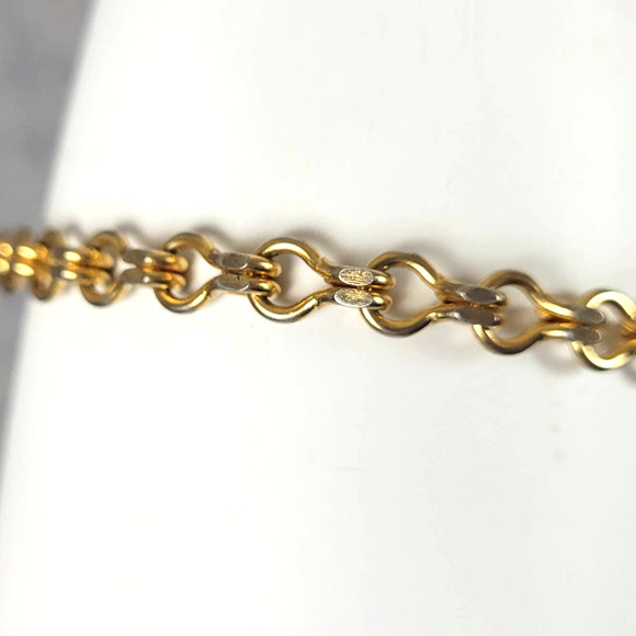Vintage Accessocraft N.Y.C Goldtone Chain Link Bracelet Hinged Clasp - Picture 7 of 8